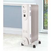 New (S207) Hd907-7Q Freestanding Oil-Filled Radiator 1500W. Oil-Filled Radiator With Wheels For...