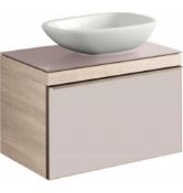 NEW (F100) Keramag Gerebit 884mm Natural Beige/Oak Citterio Vanity Unit.RRP £979.99..Citterio ...