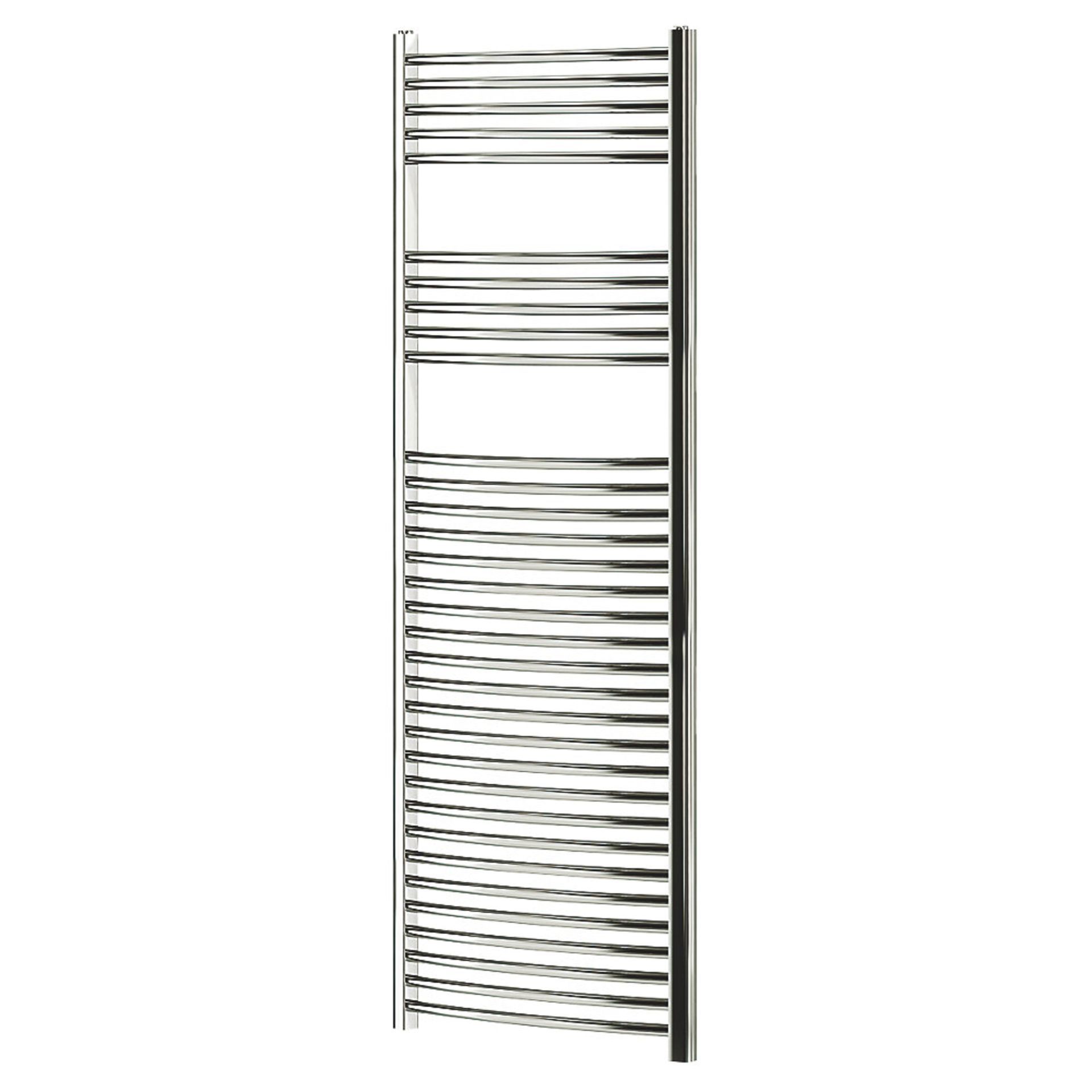 New (O114) 1600 x 600mm Curved Towel Radiator 1600 x 600mm Chrome 1889BTU. High Quality Chrome...