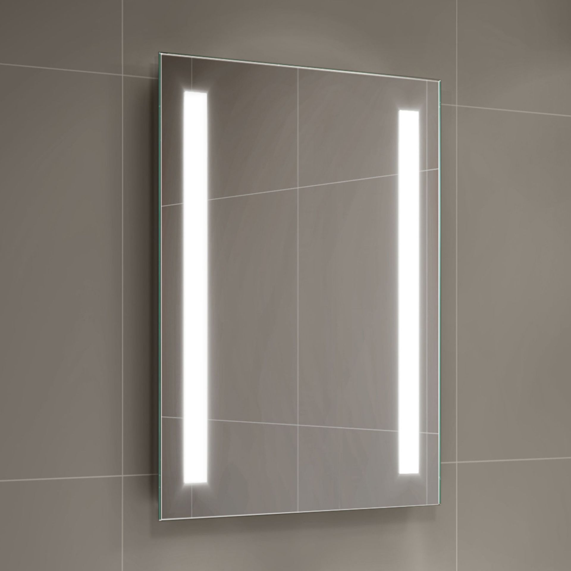 New 600 x 450mm Omega Illuminated Led Mirror. RRP £499.99.Ml2108.energy Saving Controlled On ...