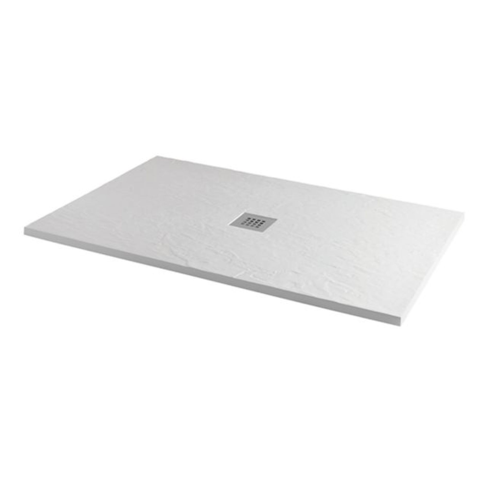 New 1400 x 800mm Rectangular White Slate Effect Shower Tray . Hand Crafted From High Grade Sto...