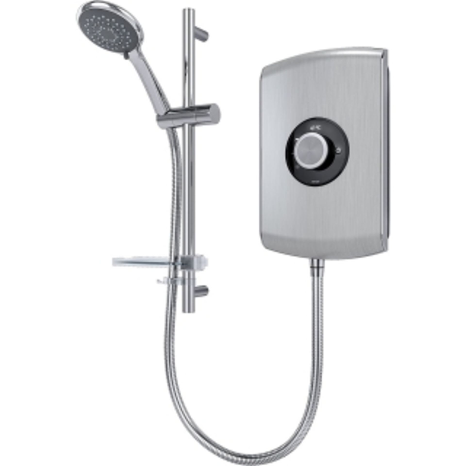 New (S35) Triton Amore 9.5Kw Electric Shower - Brushed Steel - Aspam09Brstl. RRP £304.99. Slee...