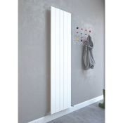 New (H3) 1800x470mm Alulite Flat Aluminium Radiator White. Contemporary Aluminium Radiator Wi...