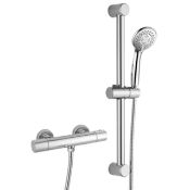 New (T207) Round Shower Slide Rail Kits With Thermostatic Shower Valve.