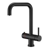 New (T3) Prima Plus 3 In 1 Hot Water Black Kitchen Mixer Tap. Includes Boiling Tank RRP £699....