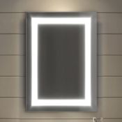 New 500 x 700mm Modern Illuminated Backlit Led Light Bathroom Mirror + Demister Pad. RRP £599....