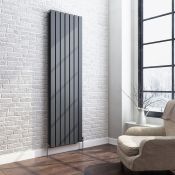 New 1800x532mm Anthracite Double Flat Panel Vertical Radiator. RRP £499.99.Rc264.Made From Hi...