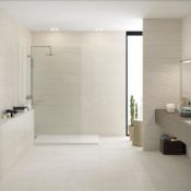 New 8.64 Square Meters Of Veinstone Matt Beige Wall And Floor Tiles. 300 x 600mm, 1.08m2 Per P...