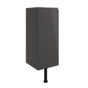 New (T110) Valesso 300mm 1 Door Full Depth Base Unit - Onyx Grey Gloss. RRP £120.99. Soft Cl...