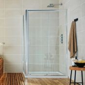 New (L79) Scudo 1400x900mm Sliding Shower Door Enclosure. RRP £473.99.6mm Toughened Safety Gla...