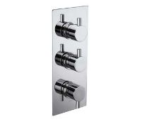 New (T49) Thermostatic Concealed Shower Valve Round Handle 2 Way Chrome.