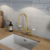 New (W137) Abode Ludlow Antique Bronze Bridge Kitchen Sink Mixer Tap At1031. Style - Traditiona...