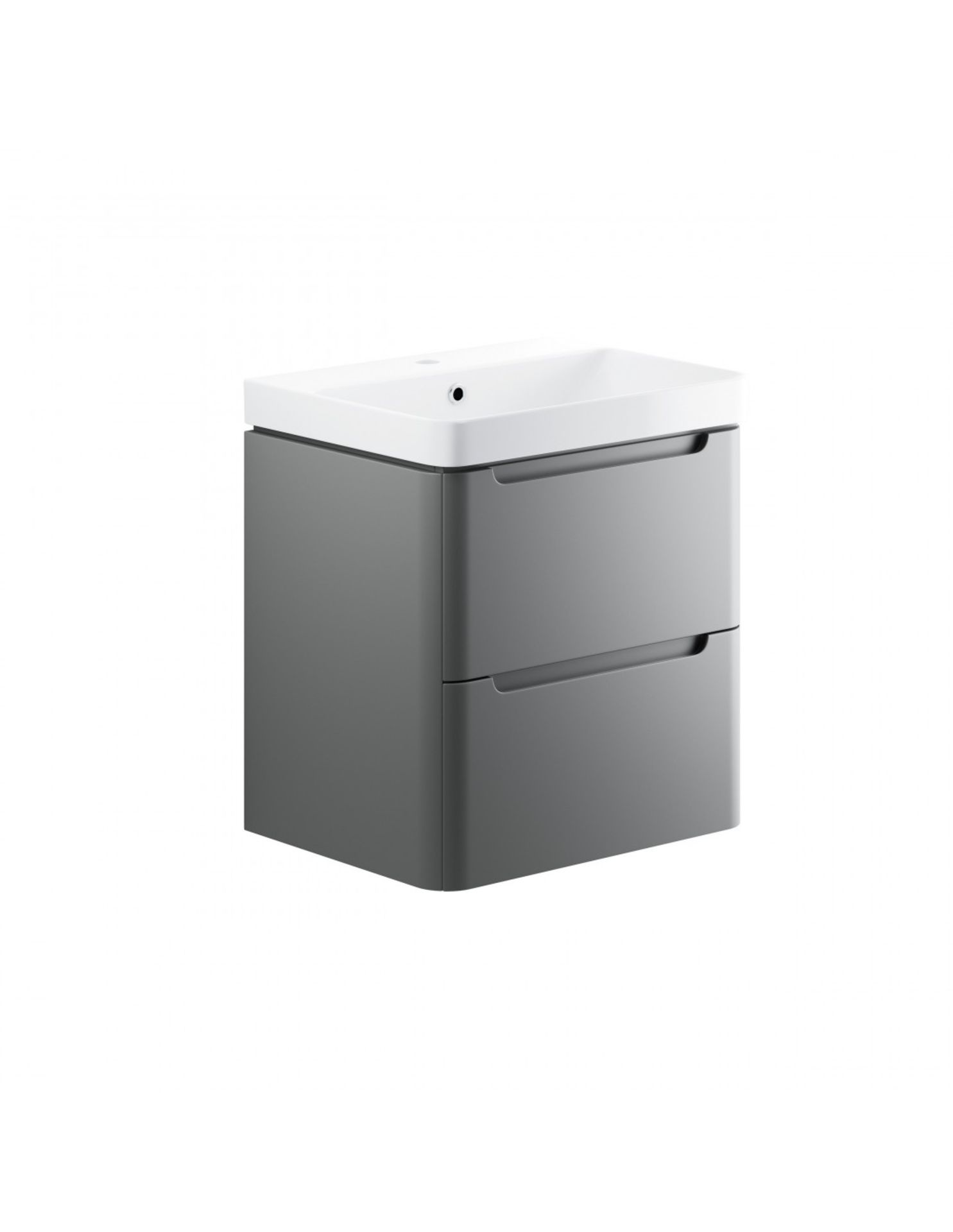 New (W21) Lambra 600 2 Drw W/Hung - Matt Dust/Gry. RRP £545.00. Comes Complete With Basin. The... - Image 4 of 4