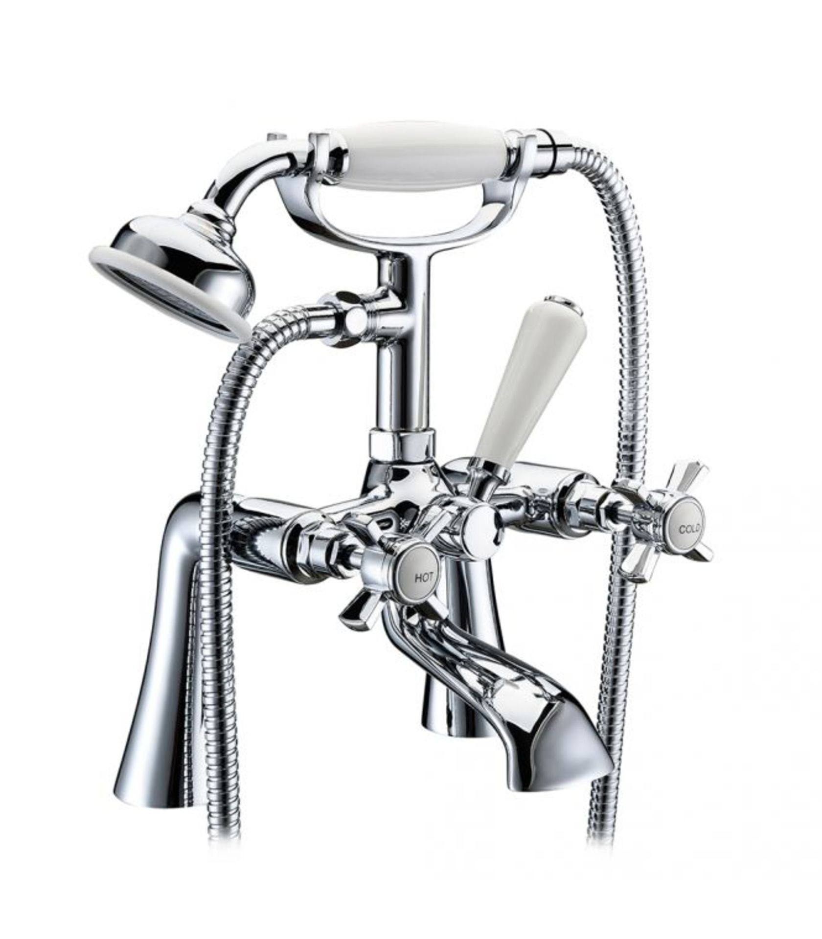 New (W49) Synergy Henbury Kc Cross Bath Shower Mixer. RRP £355.00. Soft Round Edges To Give Yo...