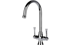 New (W136) Teka Dual Lever Mixer Round Modern Kitchen Tap Chrome. Tekas Kitchen Faucets Have Be...