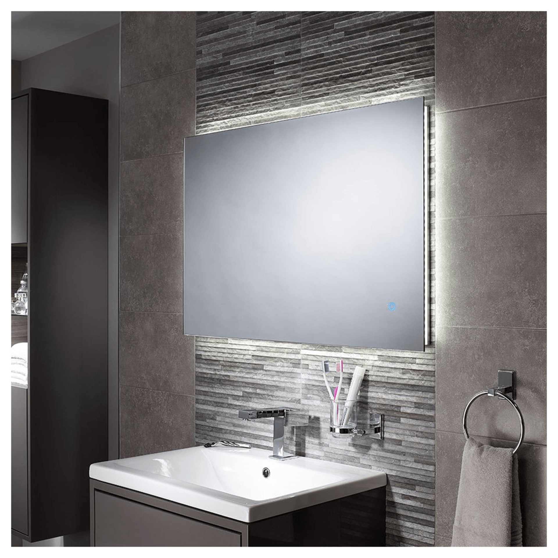 New (Y16) Eden Se30756C0 Backlit Led Mirror. RRP £443.21. Dimensions: H 600 x W 900mm Wattage...