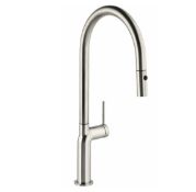 New (Z42) Abode, Tubist, Single Lever Pull-Out Spray Kitchen Tap Brushed Nickel. RRP £502.00. ...