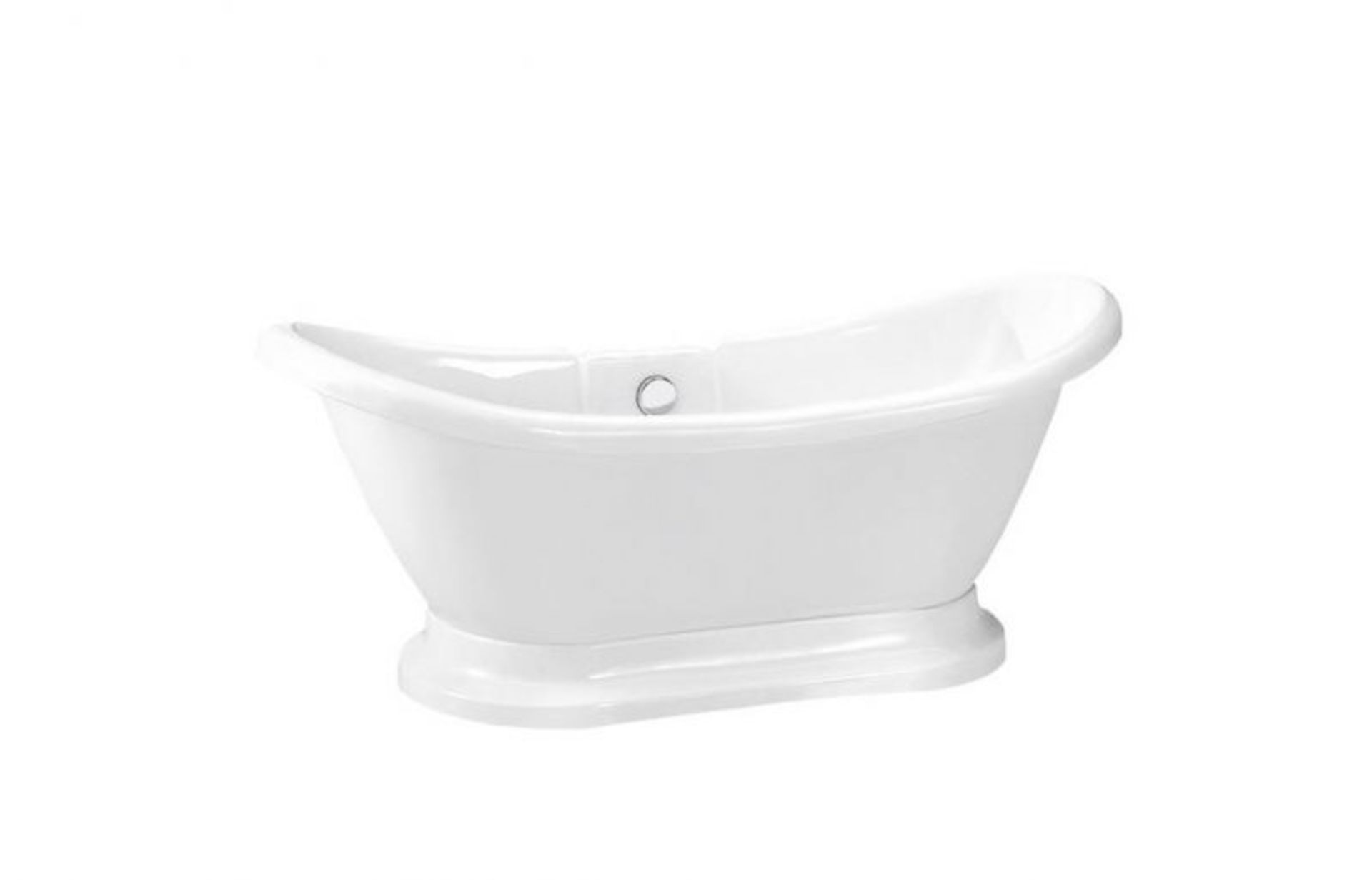 New (Z1) 1700x700mm Grace Freestanding Traditional Double Ended Bath With Base. RRP £1969.99. ... - Image 2 of 2