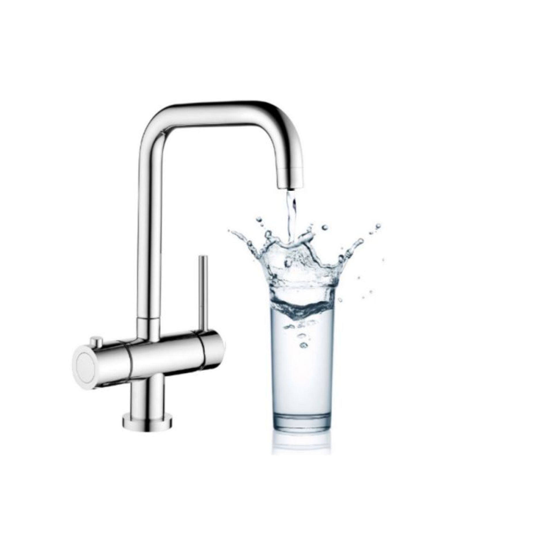 New (Z77) Prima Plus 3 In 1 Hot Water Chrome Kitchen Mixer Tap. Contemporary Boiling Water Kitc...