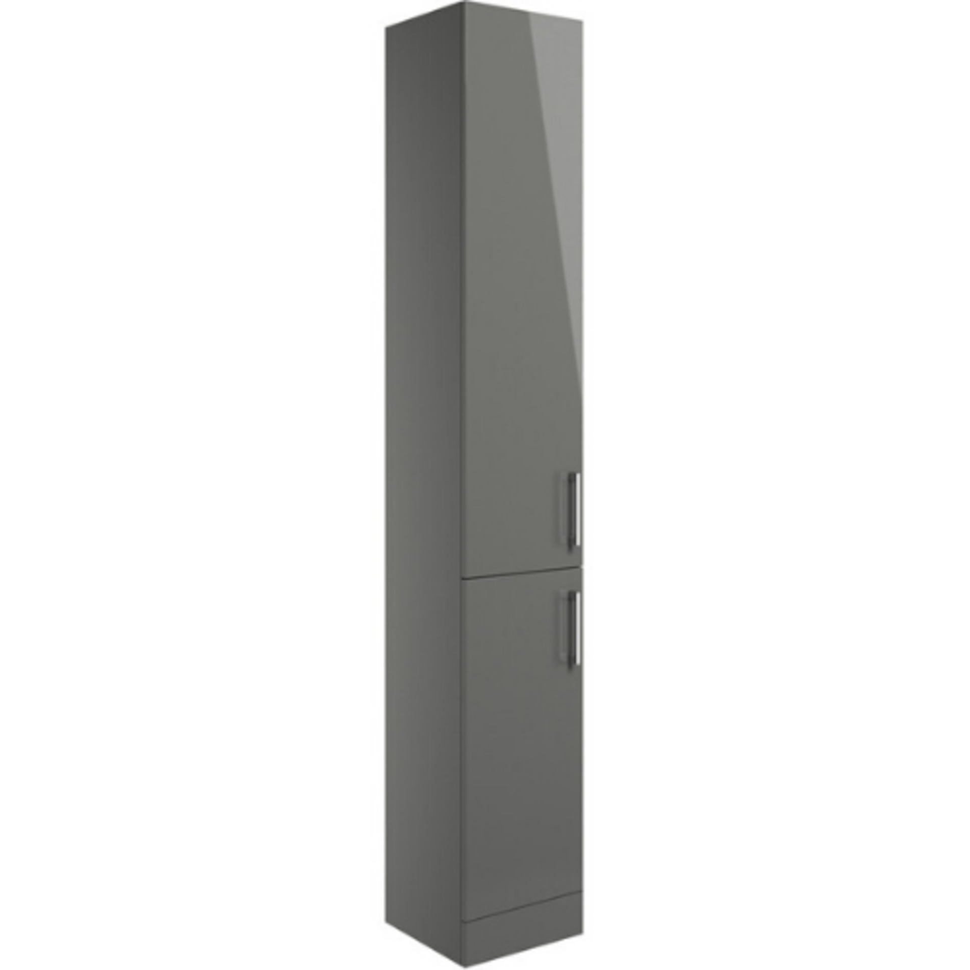 New (Z55) Volta Grey Gloss Floor Standing Tall Unit 300mm. RRP £425.00. The In Trend Grey Sha... - Image 3 of 3