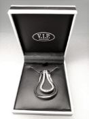 Vip Silver Plated Crystal Pendant & Necklace