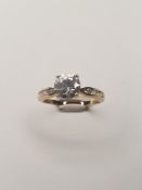 9Ct Yellow Gold White Topaz Ring