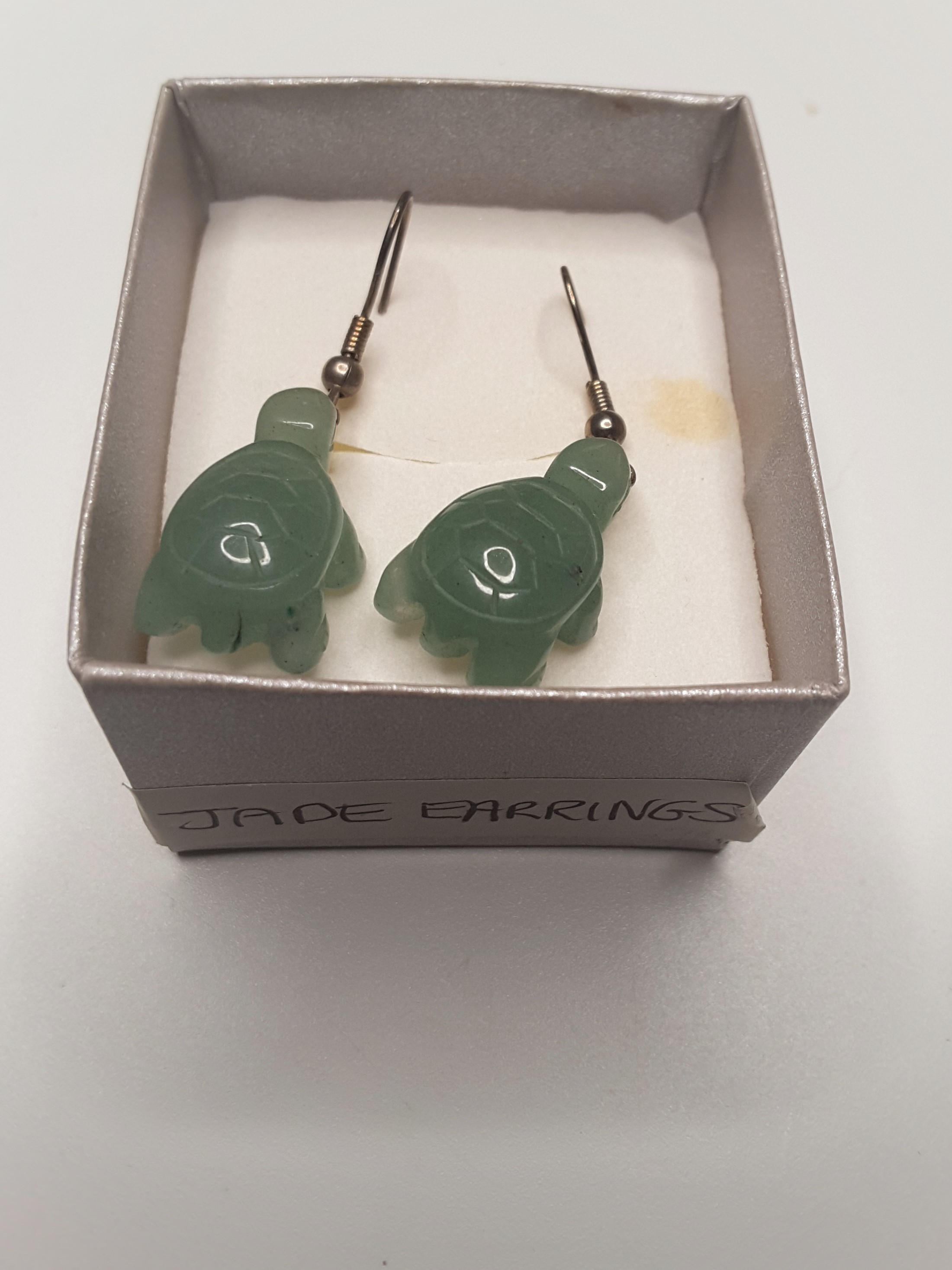 A Pair Of Jade Turtle Earrings