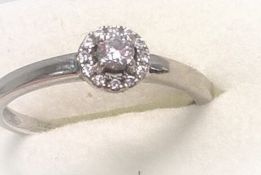 18K White Gold Donadio Diamond Ring