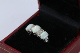 A 3 Stone Gilson Opal Ring