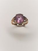 9Ct Gold Oval Amethyst Ring