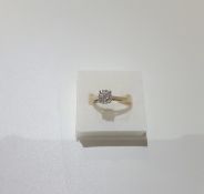 9Ct Yellow Gold Diamond Chip Ring
