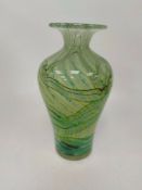 Multi Colour Swirled Pattern Murano Style Vase