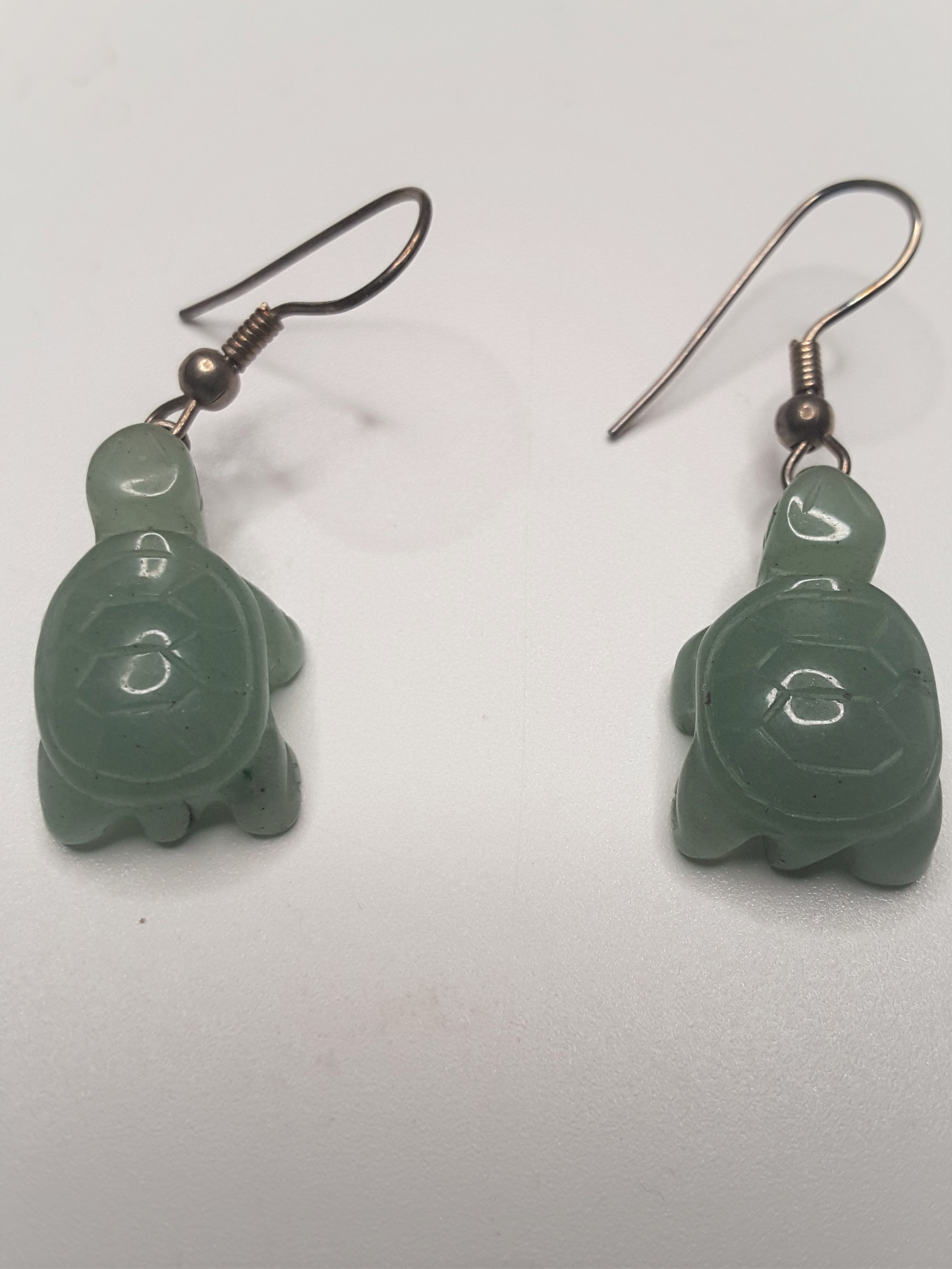 A Pair Of Jade Turtle Earrings - Image 3 of 4