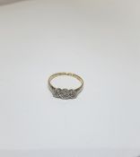 18Ct Yellow Gold & Platinum 3 Stone Diamond Ring