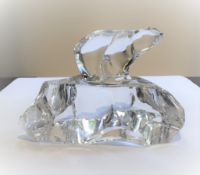 Glass Figurine Of Polar Bear On Ice