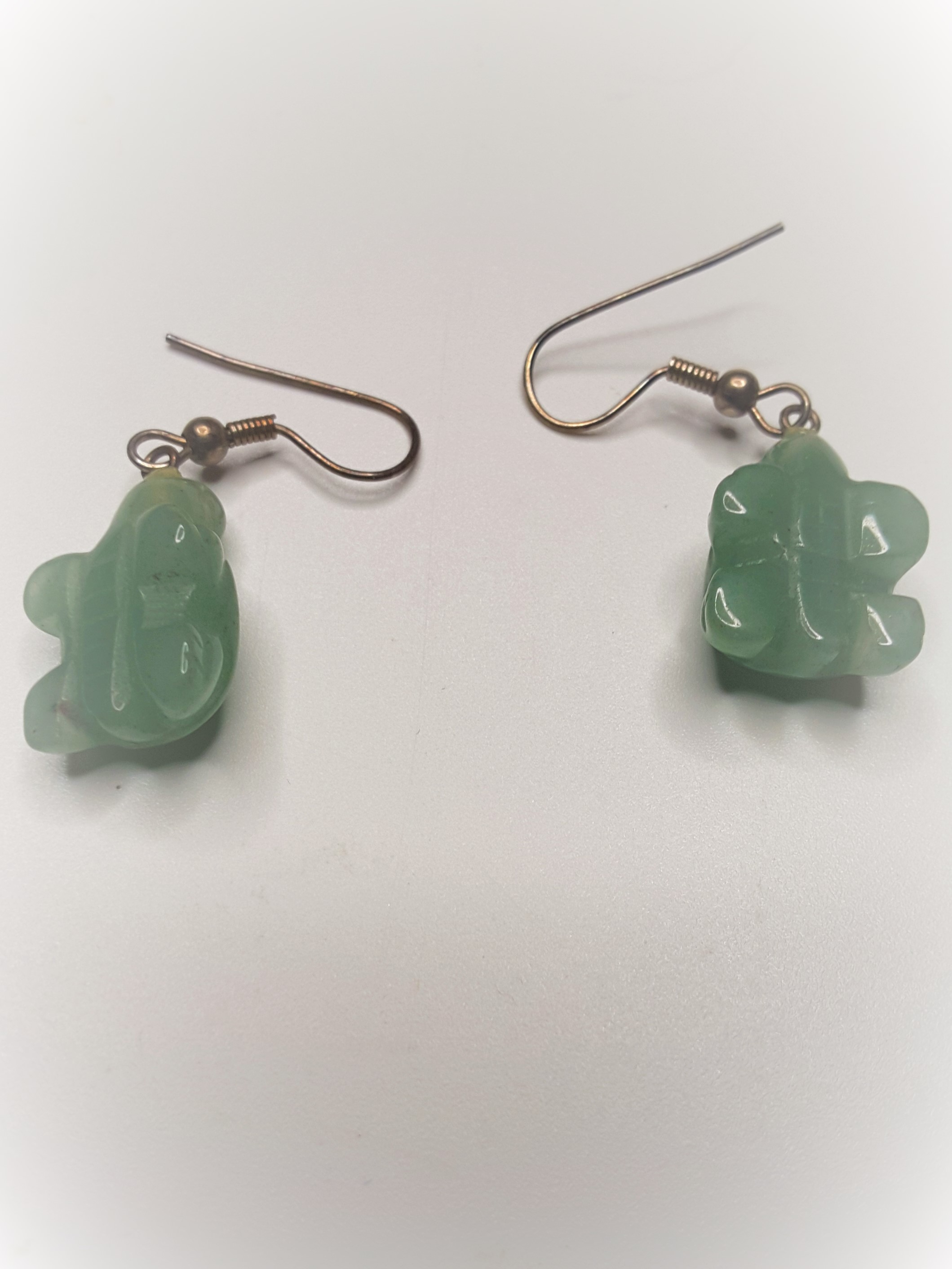 A Pair Of Jade Turtle Earrings - Image 2 of 4