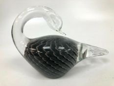 Beautiful Fm Konstglas Ronneby Sweden Art Glass Goose Bird