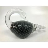 Beautiful Fm Konstglas Ronneby Sweden Art Glass Goose Bird