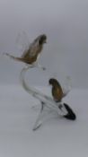 Murano Style Art Glass Bird Sculpture