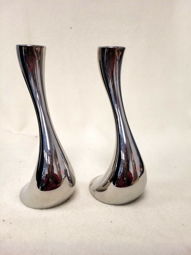 Set Of 2 Georg Jensen Cobra Candleholders