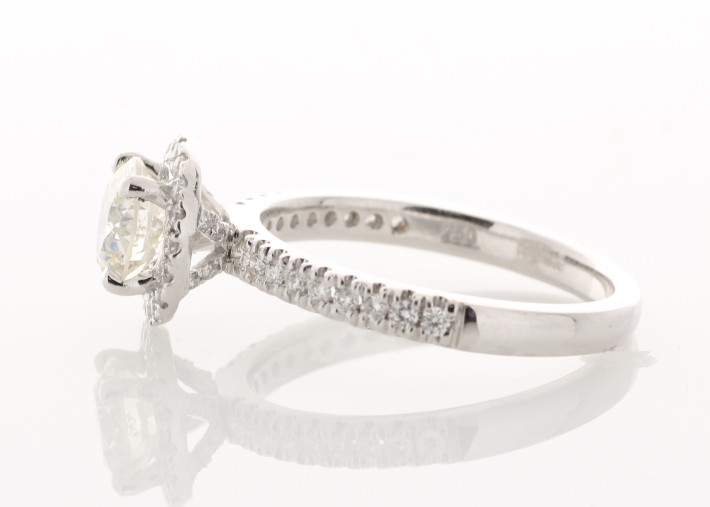 18ct White Gold Halo Set Ring 1.37 Carats - Image 2 of 5