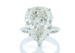18ct White Gold Pear Shaped Diamond Ring 10.06 Carats