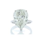 18ct White Gold Pear Shaped Diamond Ring 10.06 Carats