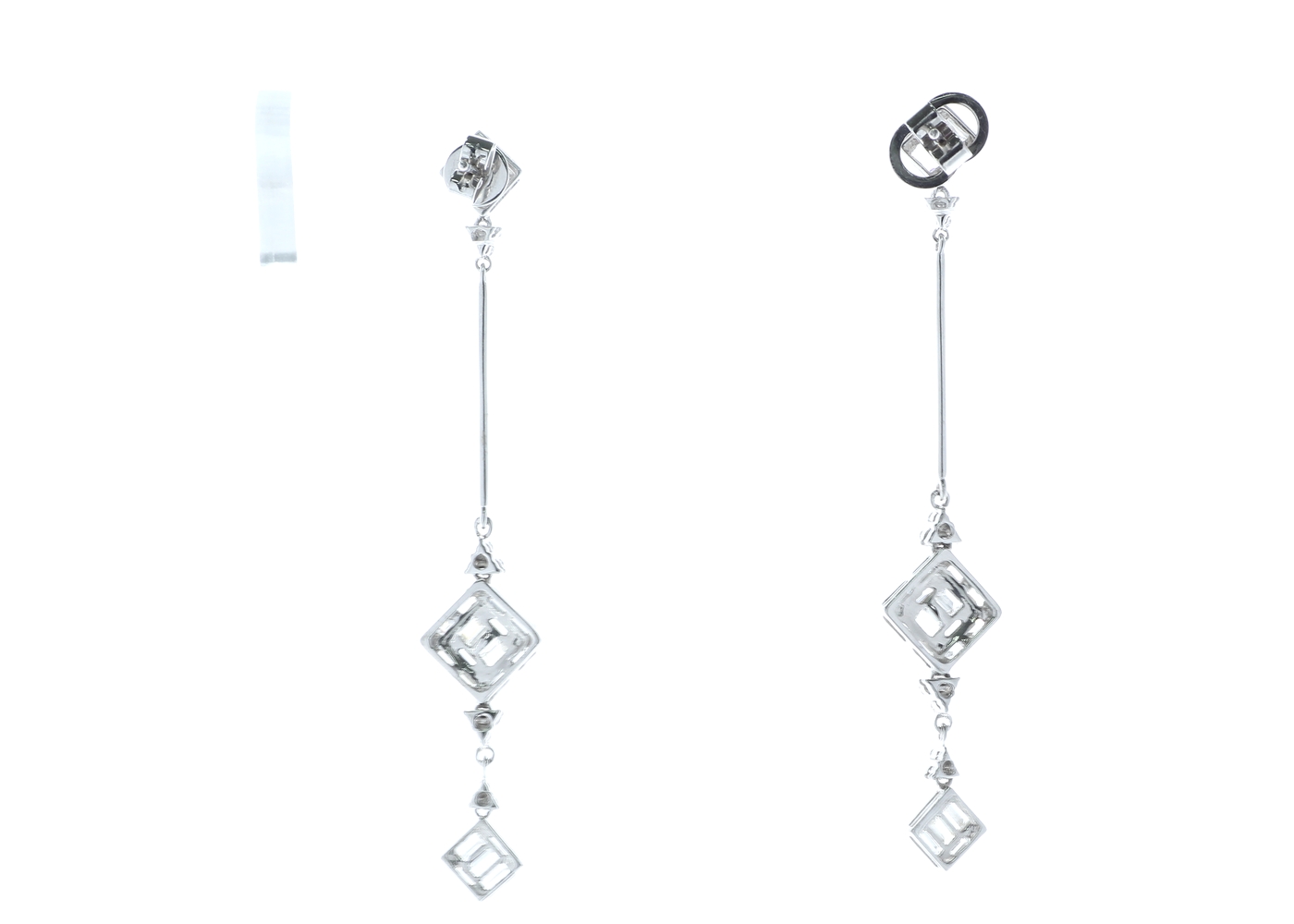 18ct White Gold Diamond Drop Earrings 2.29 Carats - Image 3 of 4