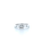 18ct White Gold Princess Cut Diamond Ring 1.20 (1.01) Carats