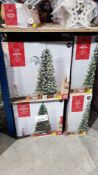 4 Items : 3 X 5ft (1.5M) Pop-Up Snowy Tree Pre Lit & 1 X 5ft (1.5M) Pop-Up Tree Red & Gold Baubles 4