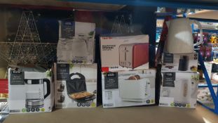 8 Items : To Include 1 X 2 Slice White Textured Toaster, 1 X Fast Boil White Textured Kettle, 1 X