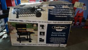 1 X Uniflame American Grill 60cm Charcoal Grill 22 Burger Capacity 1 X Uniflame American Grill