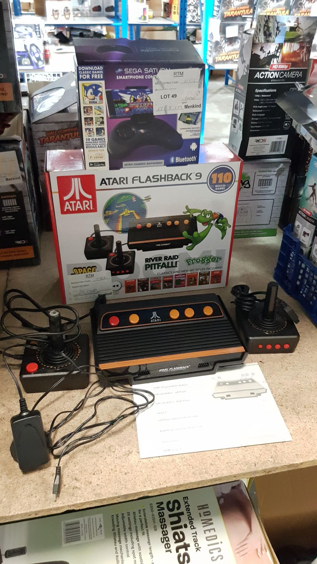 2 Items : 1 X Atari Flashback 9 110 Game Retro Console & 1 X Sega Saturn Smartphone Controller 2