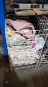(R4N) Contents Of Cage : A Quantity Of Mixed Dunelm Mill / Dorma Items To Include Fitted Sheet, Val